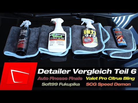Auto Finesse Finale Soft99 Fukupika SCG Speed Demon Valet Pro Citrus Bling Detailer Test