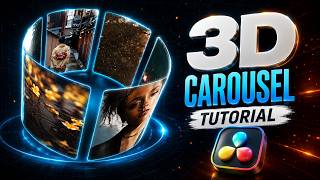 Create a Stunning 3D Carousel Animation in DaVinci Resolve Fusion | Step-by-Step Tutorial