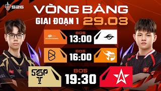 FPL vs TS | BOX vs FPT | SGP vs 1S | GIAI ĐOẠN 1 - LƯỢT VỀ | ĐTDV MÙA XUÂN 2026 (NGÀY 29/03)