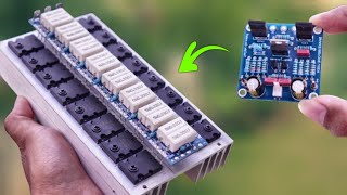 Download lagu It's 800 watts? The high power mini amplifier board uses 8 pairs of 2SA1943 & 2SC5200 transistors mp3