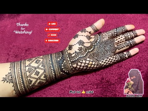 Beautiful Bridal Mehendi Design ||Front hand Mehndi 😍