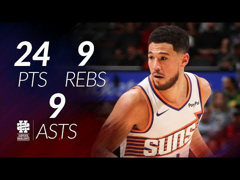 Devin Booker 24 pts 9 rebs 9 asts vs Heat 25/26 season