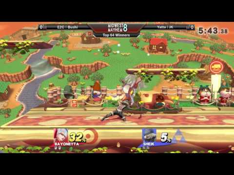 Midwest Mayhem 8 Top 64 Winners: Yatta l JK (Bayonetta) vs. E2C l Bushi (Sheik)
