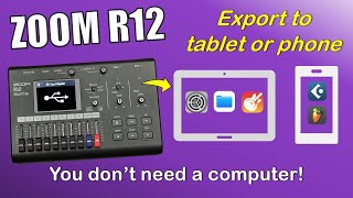 Video thumbnail for ZOOM R12: Export tracks directly to a phone or tablet by Gaz Rendar