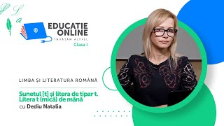 Sunetul [t] şi litera de tipar t. Litera t (mică) de mână