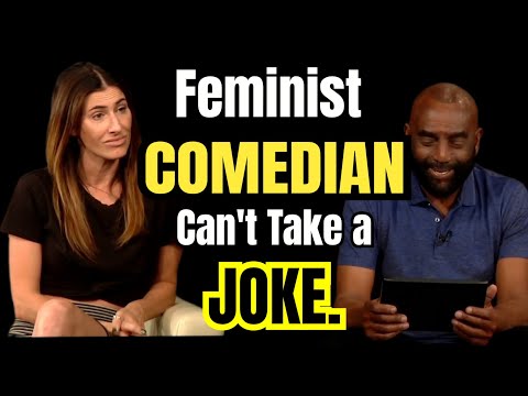 Liberal FEMINIST Stand-up Comedian AWKWARDLY LAUGHS. Jesse Lee Peterson Interview Hilary Clinton FAN