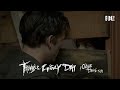 Coré encounters a man in a drab apartment