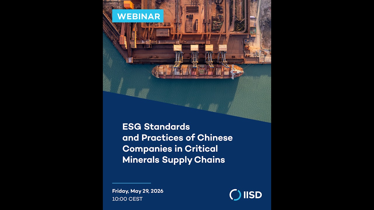 ESG Standards and Practices of Chinese Companies in Critical Minerals Supply Chains - Webinar