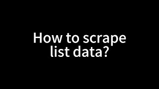 How to scrape list data | Tapicker