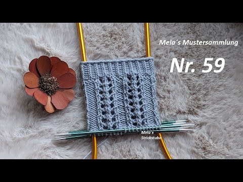 Sockenmuster Nr. 59 - Muster in Runden stricken / Lochmuster / Ajourmuster / knitting sock pattern