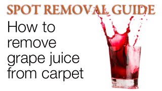 How to Get Grape Juice out of Carpet | Spot Removal Guide