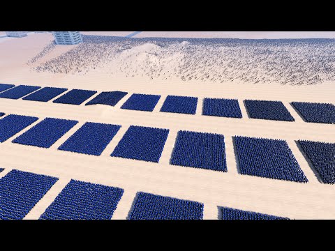 24,000 HEAVY KNIGHTS Vs 55,000 SKELETON WARRIORS Ultimate Epic Battle Simulator UEBS