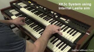 Video thumbnail for Hammond XK3c System using Internal Leslie sim by Joe Doria Music