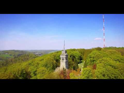 Spektakuläre 4K Luftaufnahmen von den Langenberger Sendern + dem Bismarckturm in Velbert Langenberg