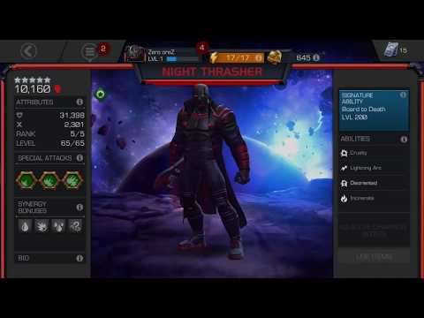 First Look at Night Thrasher - Gameplay, Abilities & Special Attacks - Marvel Contest of Champions