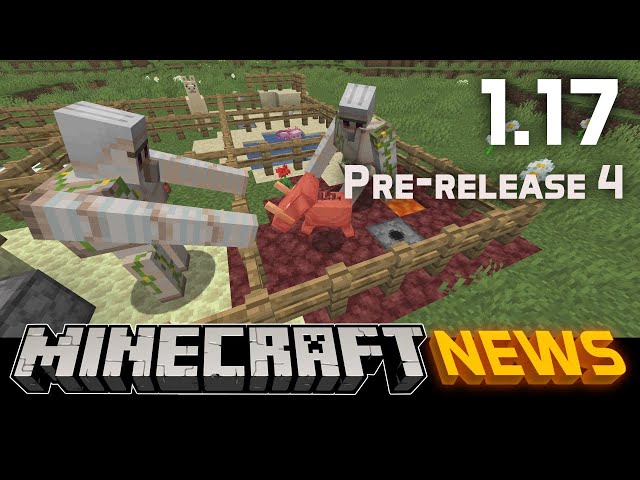 Minecraft 1.17 Caves & Cliffs update prerelease 4 Patch