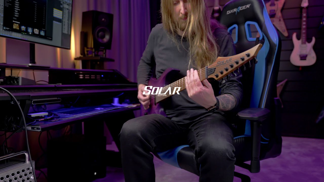 Solar AB1.7HTPB Electric Guitar - Trans Purple Burst Matte