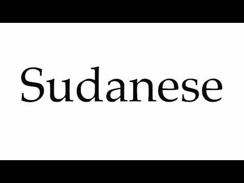 How to Pronounce Sudanese