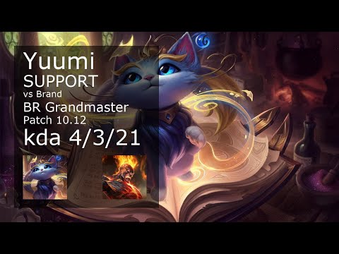 Yuumi Support vs Brand - BR Grandmaster 4/3/21 Patch 10.12 Gameplay