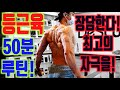 내인생 최고의 등운동이었다' 50분 등운동 루틴