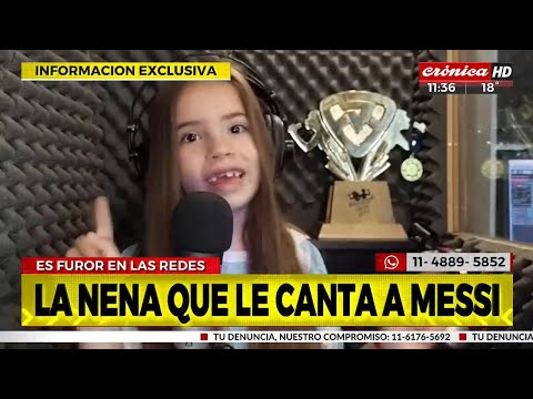 Niña quiso grabar una canción para el Día de la Madre y terminó dedicándosela a Messi