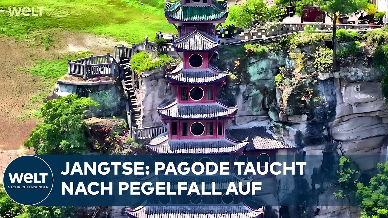 JANGTSE: Versunkene Pagode von Shibaozhai taucht nach Pegelfall wieder auf