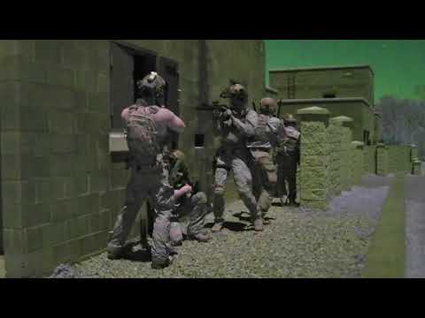 U.S. Air Force 24th SOW takes night time CQC training with French special operations.