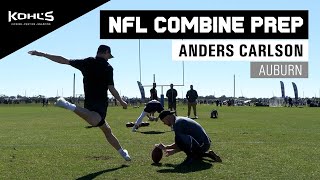 Anders Carlson // NFL Combine Training // Kohl's Kicking Camps