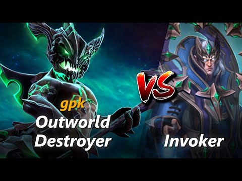 gpk mid Outworld Destroyer vs Invoker | First 10 minutes