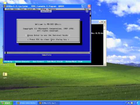 comment demarrer en mode ms-dos avec xp