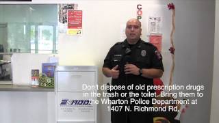 preview picture of video 'Wharton Police Department Prescription Drug Drop Box Announcement'