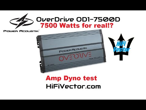 Power acoustik overdrive OD1 7500D amp dyno review hifi vector dl14 and SMD  amm1