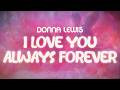 Donna Lewis I Love You Always Forever Lyrics