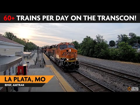 LIVE RAILCAM: La Plata, Missouri, USA | Virtual Railfan 2024-05-16 21:50