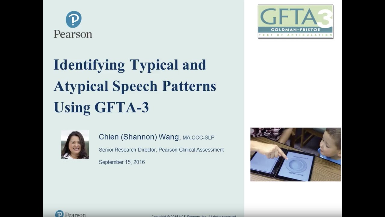 Identitying Typical and Atypical Speech Patterns Using the GFTA-3