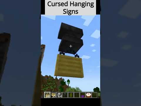 Rays Works - 2 Cursed Hanging Signs TRICKS 1.20 Minecraft Update #shorts
