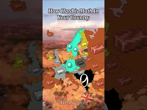 How Hard is Math In Your Country #countries #europe #map #countrys #mapping #mapper