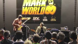 Jeff Berlin and Danny Gottlieb jam at Mark World booth - Musikmesse 2014
