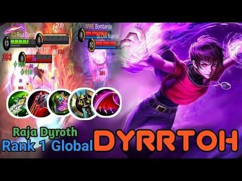 Dyrroth 17 KILL without Death!!!  Top 1 Global Dyrroth by Raja Dyroth - Mobile Legends: Bang Bang