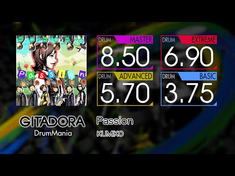 【GITADORA】 Passion (MASTER ~ BASIC) Drum