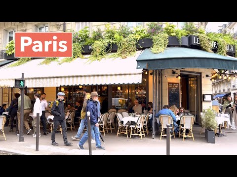 Paris França, HDR caminhando - 7º Arrondissement de Paris - Primavera de 2023 PARIS - 4K HDR 60 fps