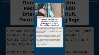 Foto Istri Tak Lepas dari Dompet Hariyadi, Kru ATR 42-500 Korban Pesawat Jatuh asal Karanganyar
