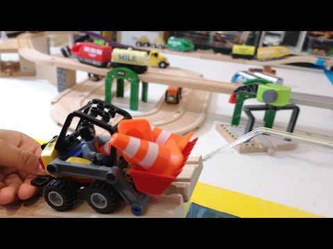 Build Road, Building Blocks Toys, Car wash, Wooden Toys, Video for children Video