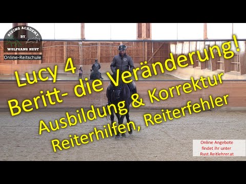 F93 Lucy letzter Teil: Das Pferd das nicht am Zügel ging!  Schulterherein, Traversale, Außengalopp