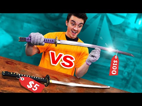 $5 vs $100 Sword Challenge!