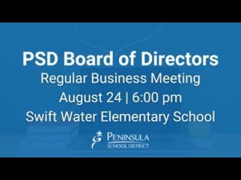 Peninsula School District Board Regular Business Meeting - 08/24/2023
