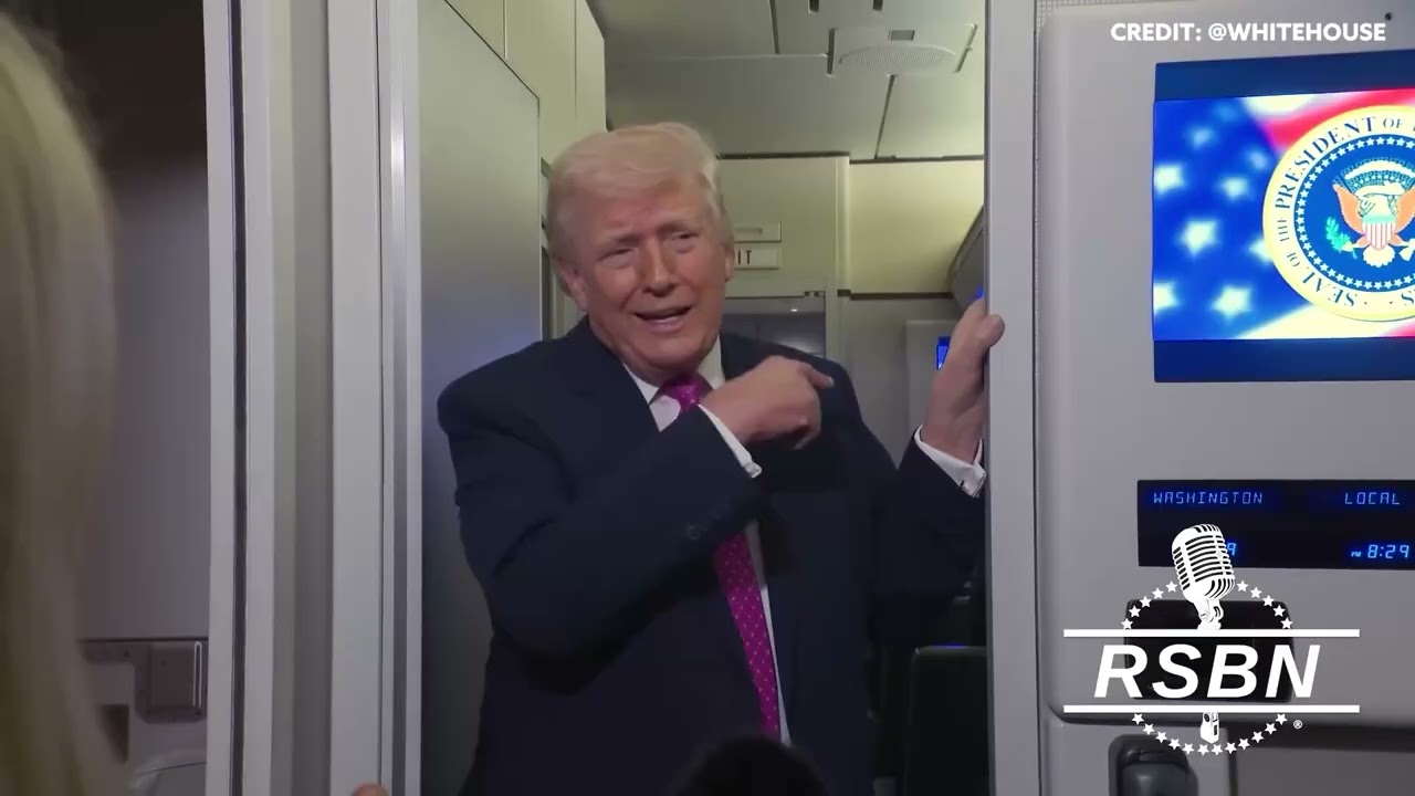 FULL SPEECH: President Trump Delivers Fiery Remarks to the Press While Flying Back to D.C. - 3/29/26