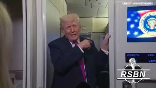 FULL SPEECH: President Trump Delivers Fiery Remarks to the Press While Flying Back to D.C. - 3/29/26 