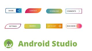 Android studio create 8 button style beautiful
