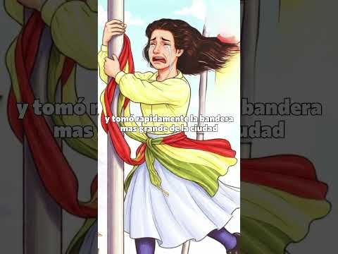 La niña que rescató la bandera de su país